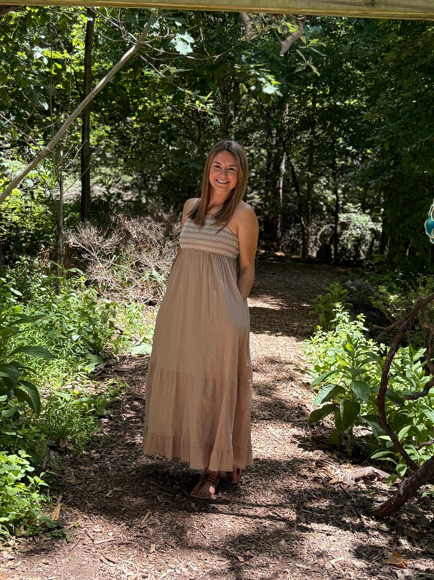 SMOCKED MAXI DRESS