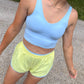 Performance Cropped Tank Top - LIGHT BLUE