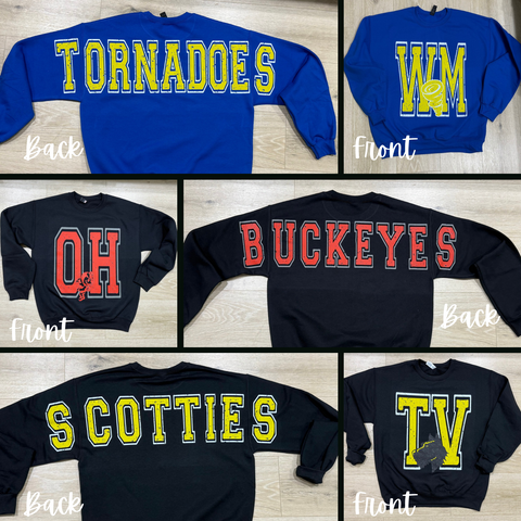 Pre Order - ADULT BIG LOGO MASCOT FRONT & BACK