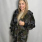 Camo Print Sherpa Open Jacket