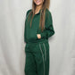 Green Piping Athletic Set - Oversized, Wide Leg