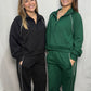 Black Piping Athletic Set - Oversized, Wide Leg