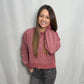 Mauve Two Tone Knit Sweater