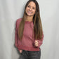 Mauve Two Tone Knit Sweater