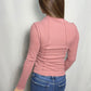 Light Mauve Exposed Seam Top