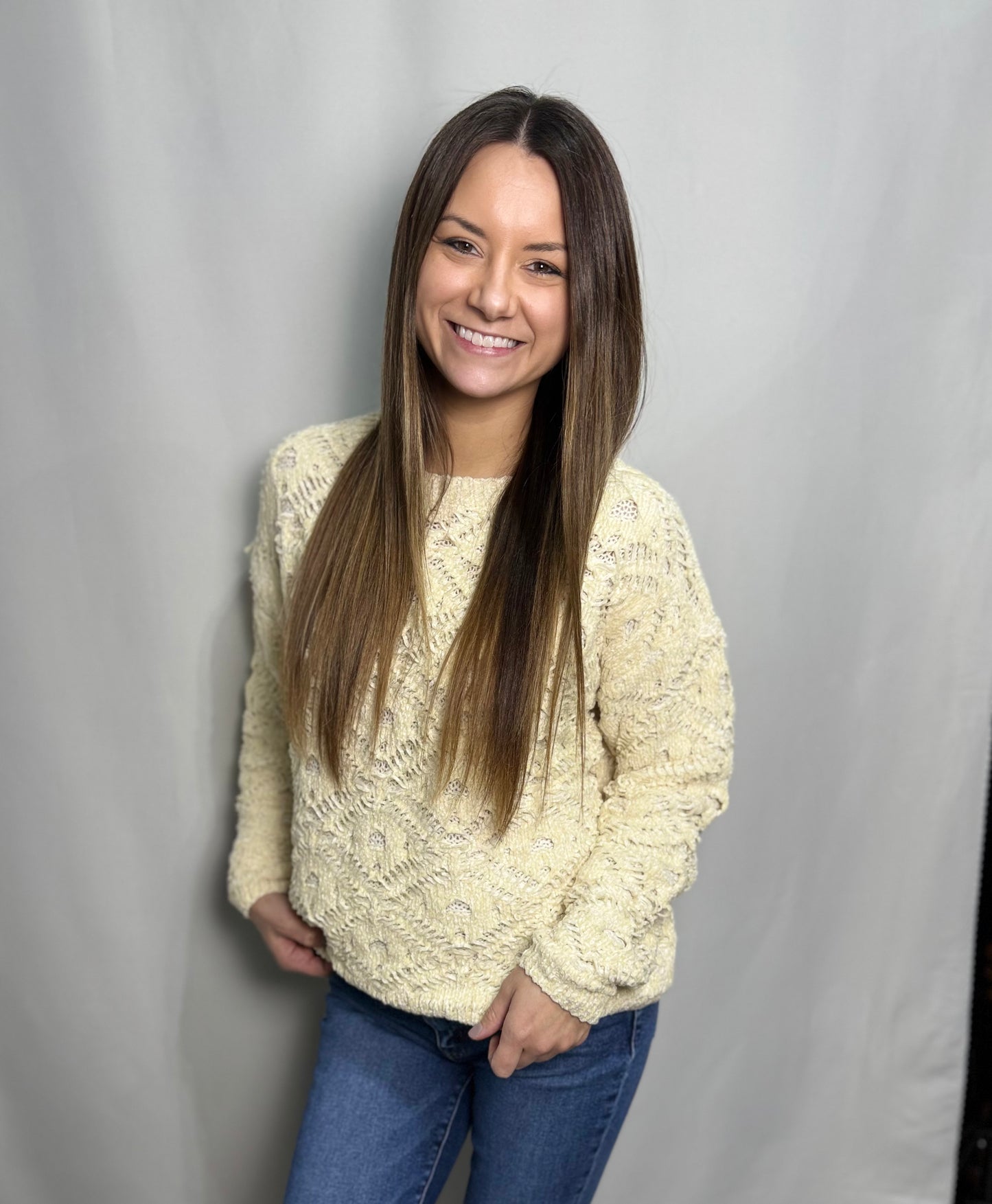 Creamy Custard Knit Sweater