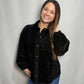Black Velvety Cozy Shacket