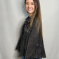 Black Mineral Wash Thermal Oversized Jacket