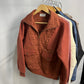 Rust Quilted Half Zip Pullover - True to size