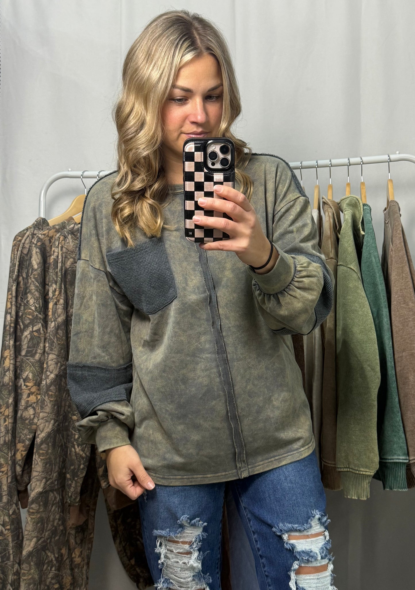 The Washed Utility Pocket Pullover - Oversized