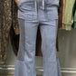 Vintage Washed Flared Panel Pants - Denim