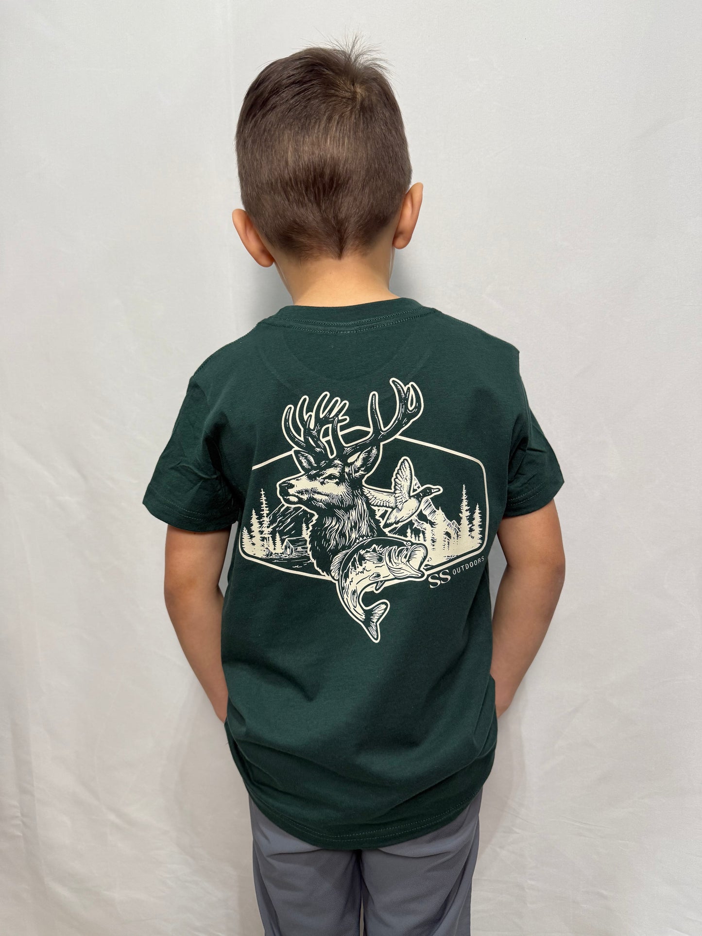 Toddler Wildlife Forest Short Sleeve Graphic
