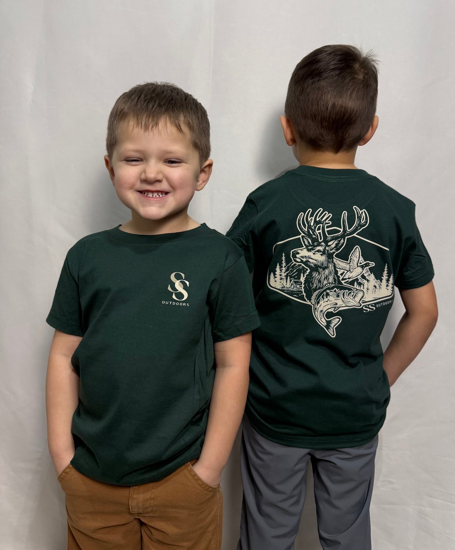 Toddler Wildlife Forest Short Sleeve Graphic