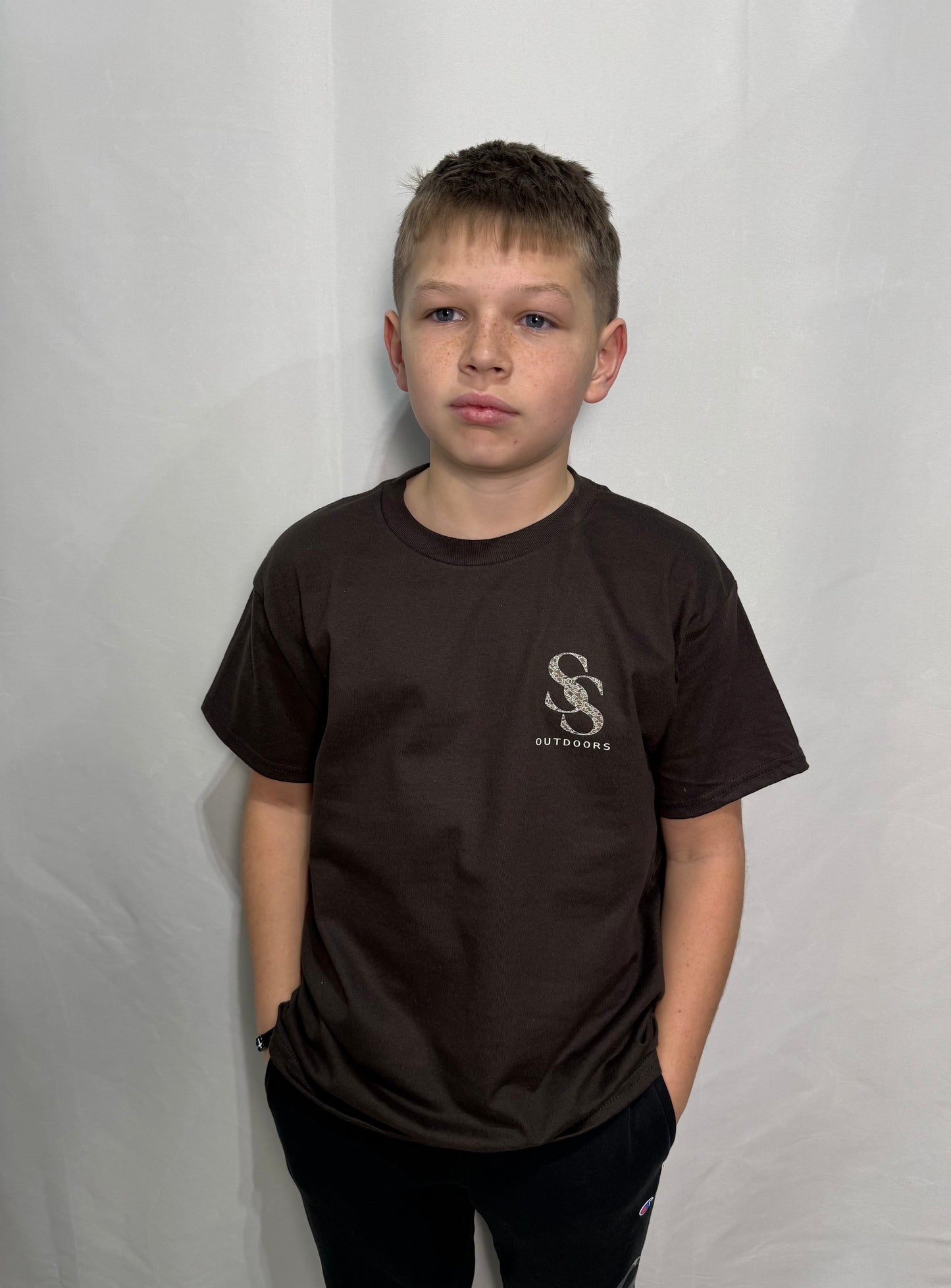 Youth Camo SS Antler Short Sleeve Graphic