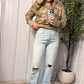 LESLIE 90'S VINTAGE SUPER HIGH RISE FLARE JEANS