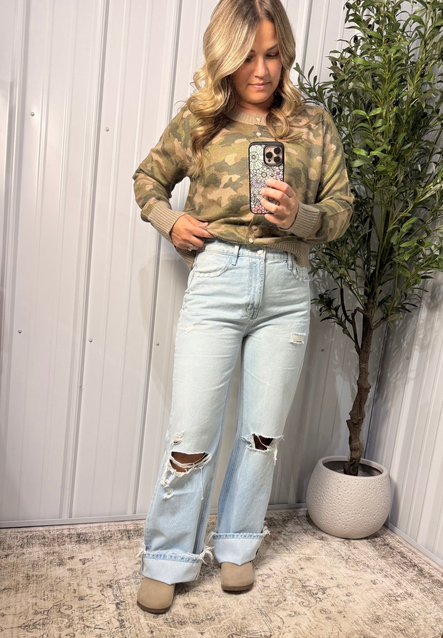 LESLIE 90'S VINTAGE SUPER HIGH RISE FLARE JEANS