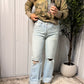 LESLIE 90'S VINTAGE SUPER HIGH RISE FLARE JEANS
