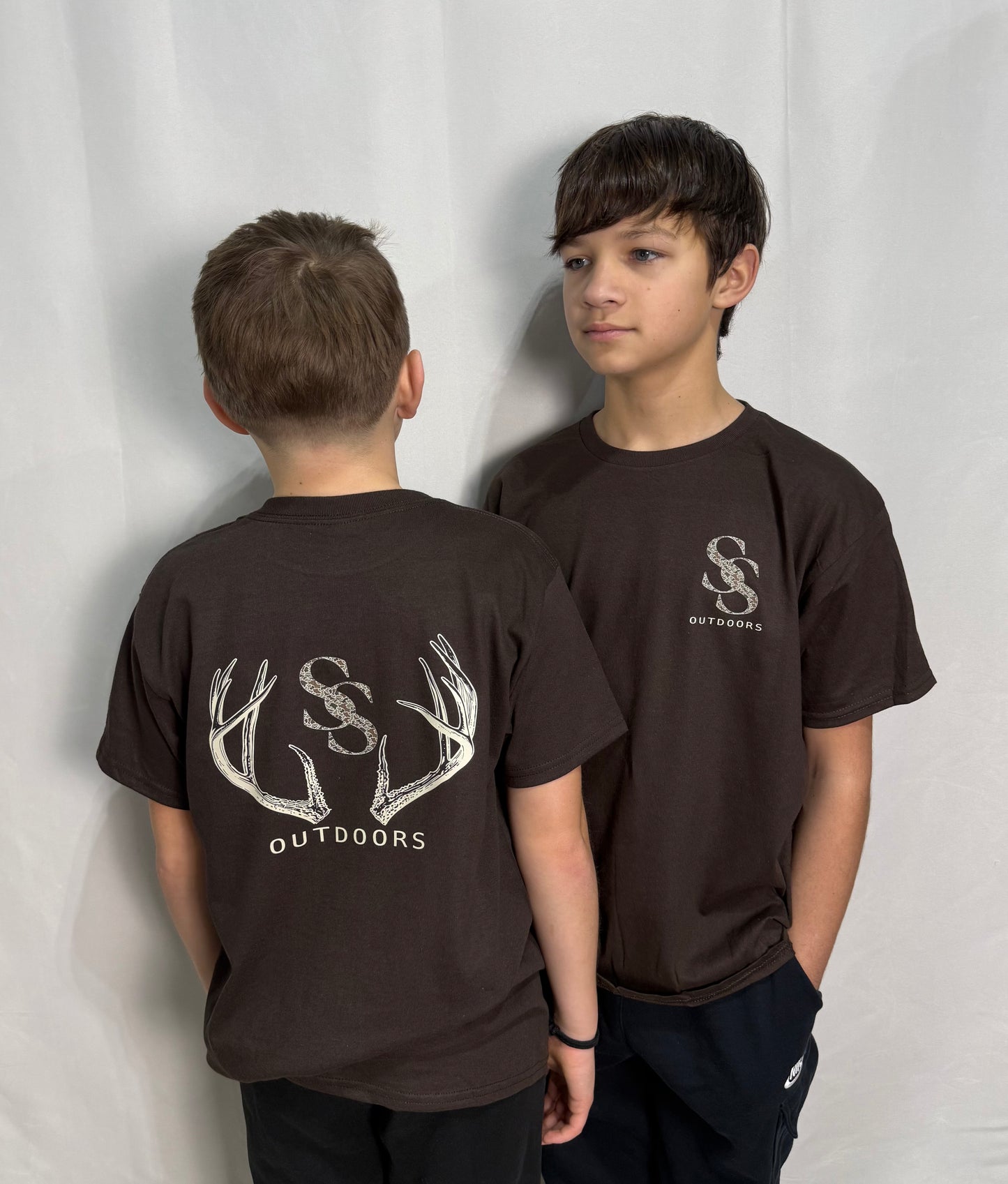 Youth Camo SS Antler Short Sleeve Graphic