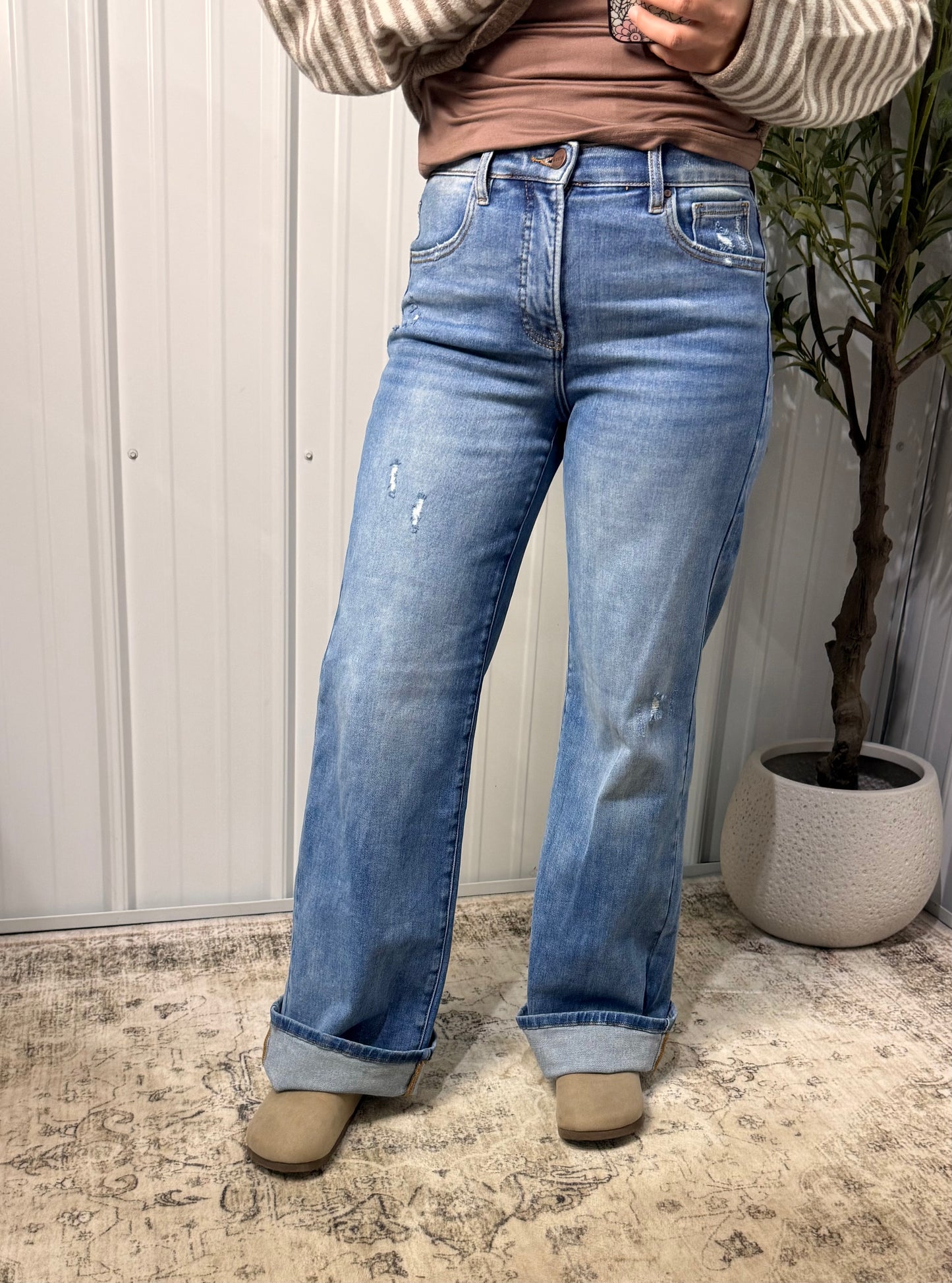 Confidence Boost Tummy-Control Wide-Leg Risen Jeans