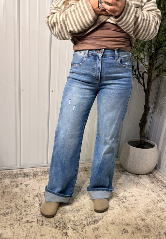 Confidence Boost Tummy-Control Wide-Leg Risen Jeans