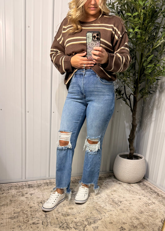 Center of Attention Distressed Flares - Risen