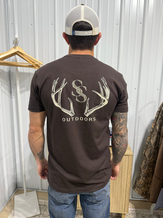 Mens' Camo SS Antler Short Sleeve Graphic