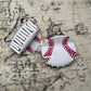 Baseball Acrylic Hair Claw Clip