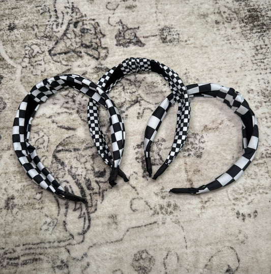Checkered Head Bands - Set of 3