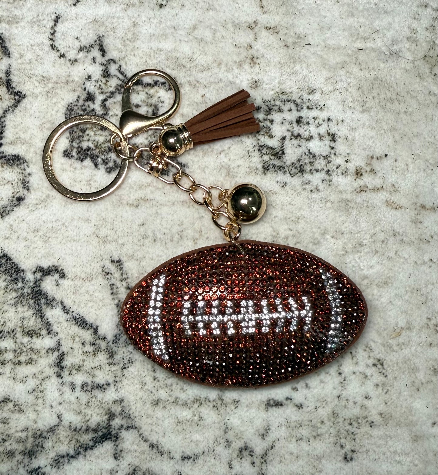 Bling Football Tassel Keychain