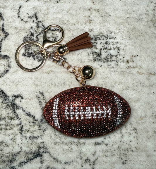 Bling Football Tassel Keychain