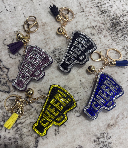 Bling Cheer Tassel Keychain