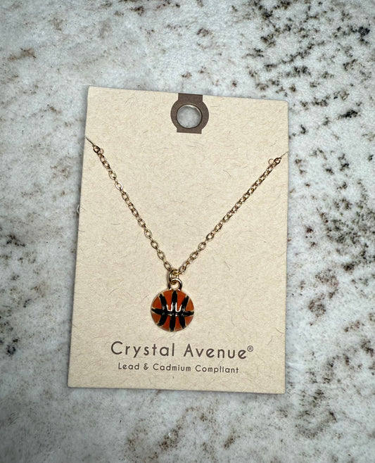 Gameday Enamel Basketball Necklace