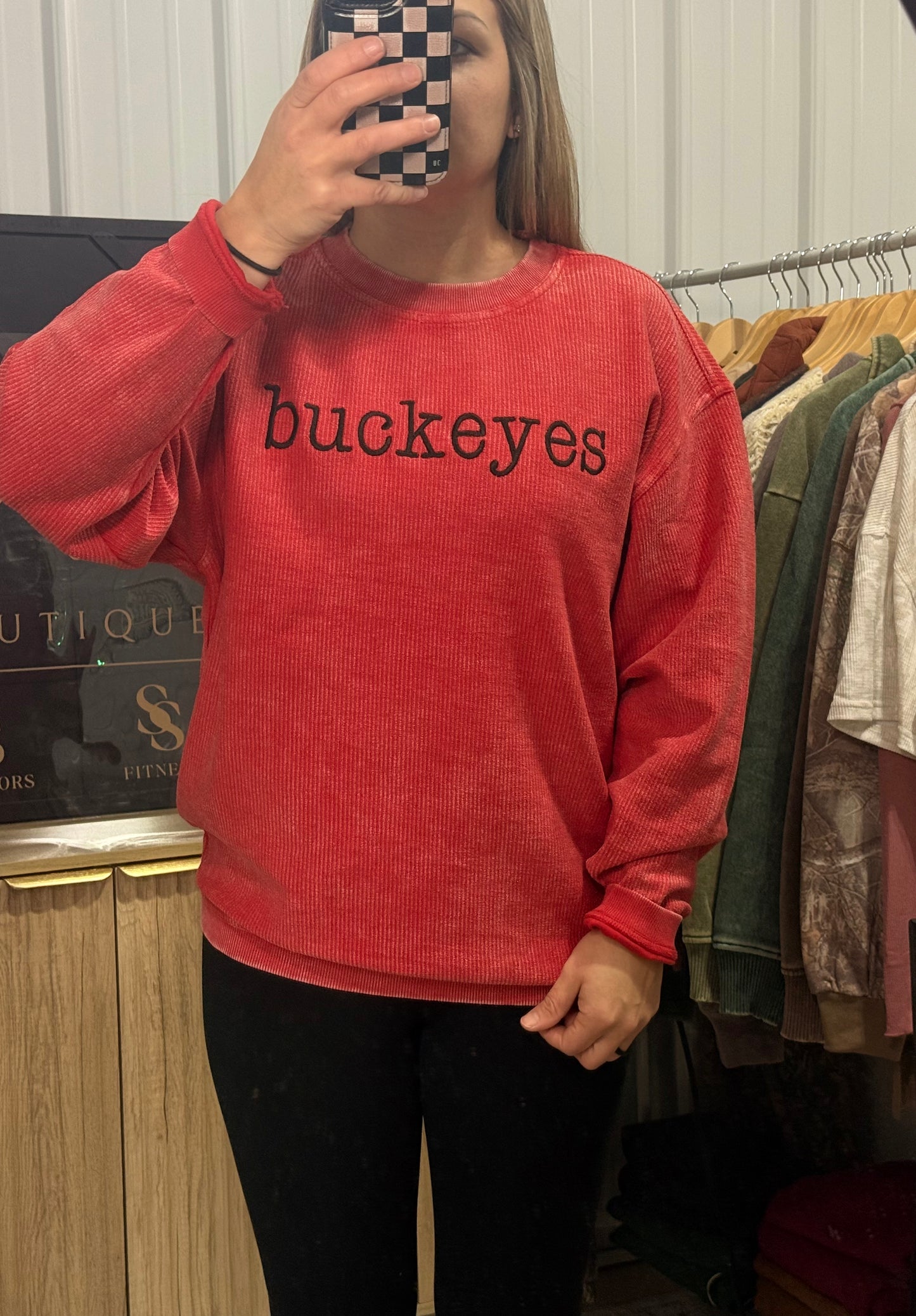 Corded Crew Custom Mascot Embroidery - Oversized Fit Style