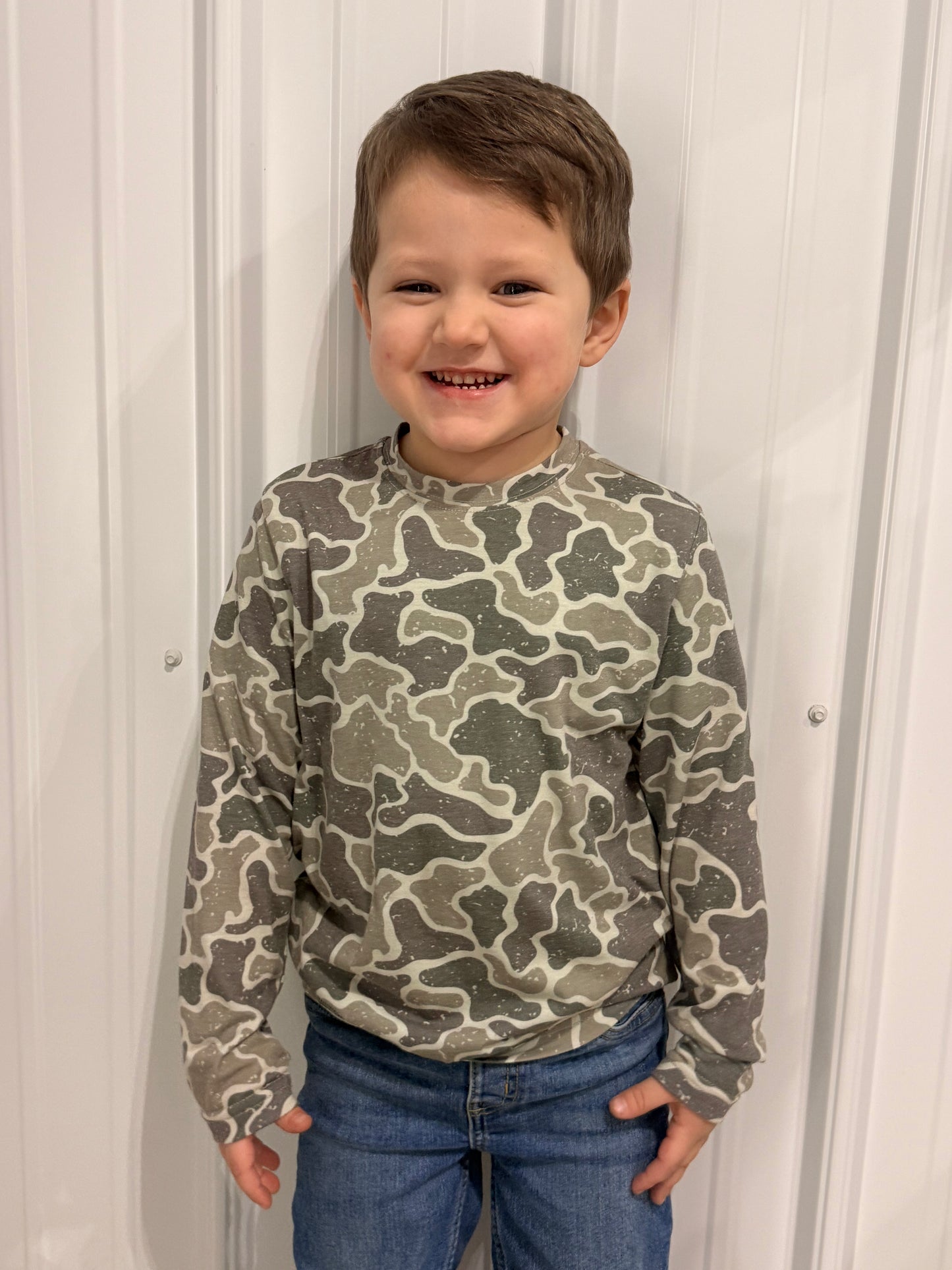 Youth Boys Stone Creek Camo Long Sleeve