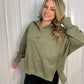Tamika Lightweight Henley Sweatshirt - Oversized