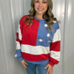 Americana Mineral Washed Flag Sweatshirt - Oversized