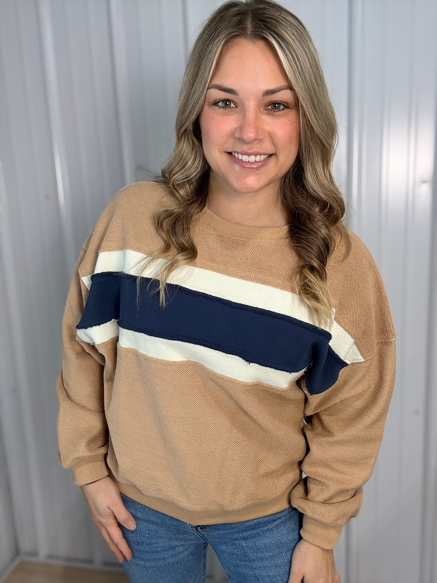 Winnie Terry Lightweight Sweatshirt - Tan