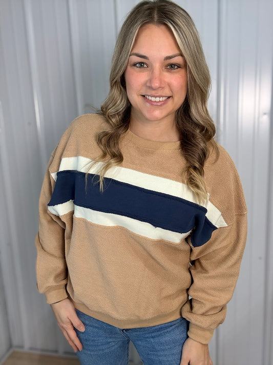 Winnie Terry Lightweight Sweatshirt - Tan