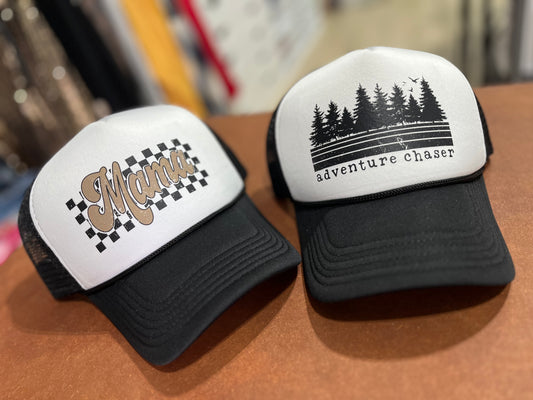 Blk/Wht Trucker Hat