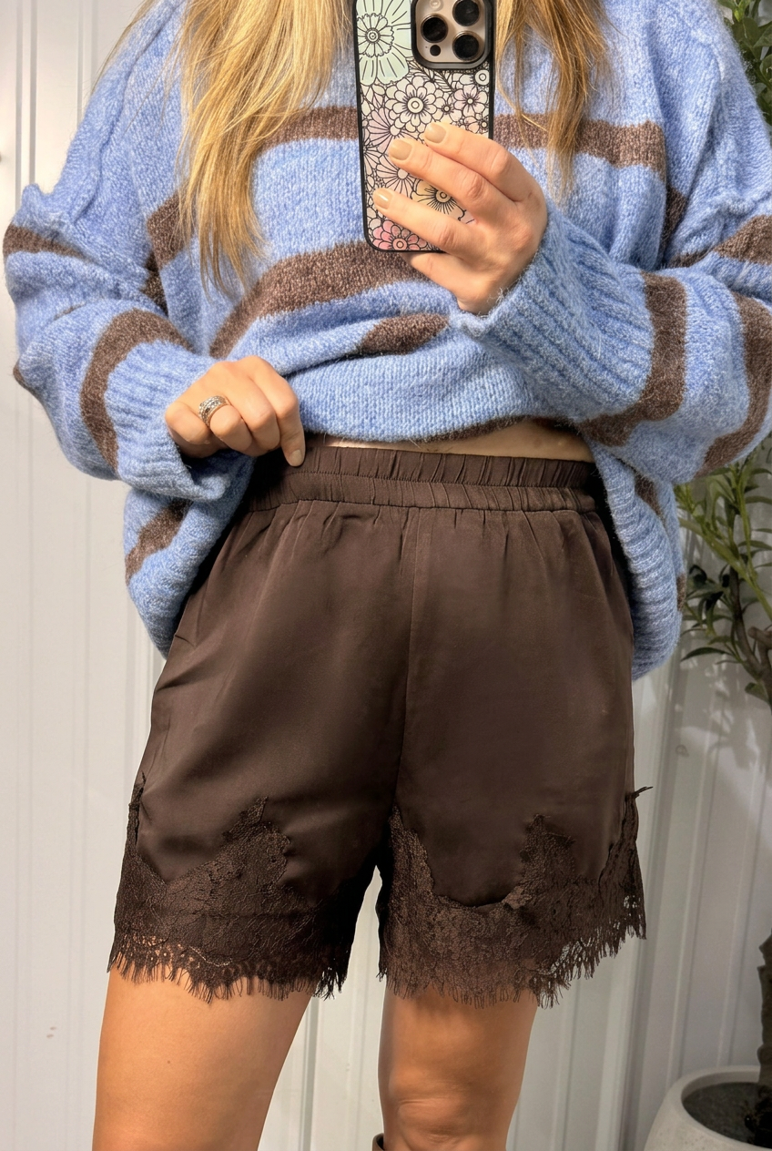 Chocolate Lace Shorts