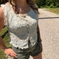 FLORAL EMBROIDERY TOP - NATURAL