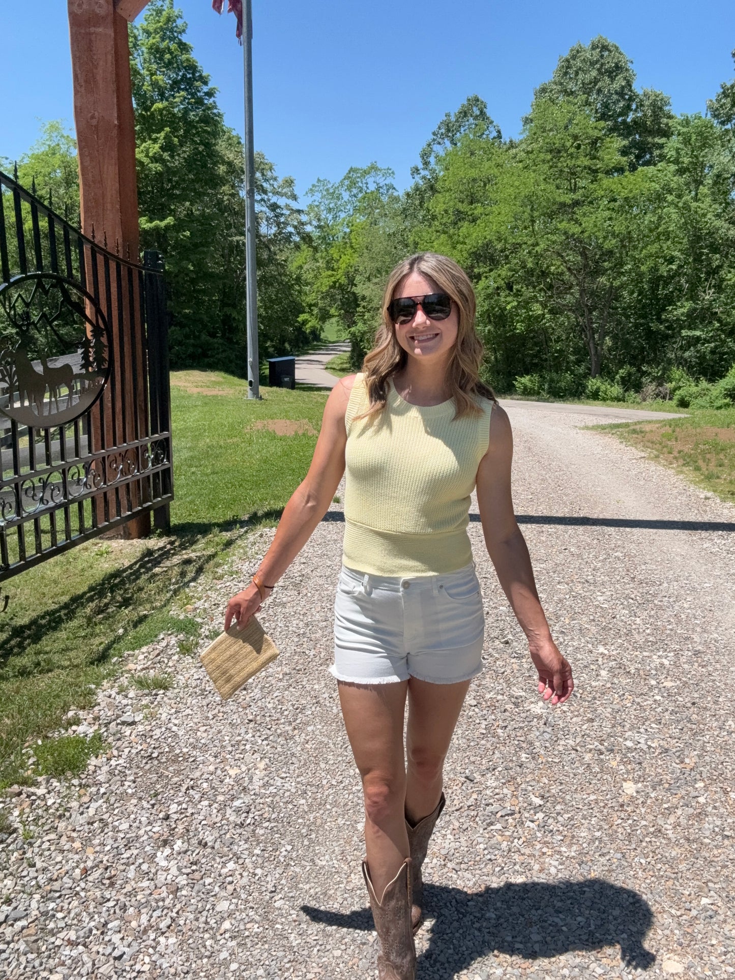 Knitted Knot Cutout Sweater Vest