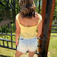 Ladies Lace Ruffle Trim Corset Top