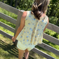 Ladies Boho Floral Print Tie Front Scoop Neck Sleeveless Top