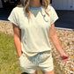 Seaside Ribbed Shorts Set - Both pieces