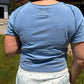 Mineral Washed Casual Crop Top: DENIM