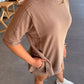 French Terry Dolman Sleeve Set - Taupe