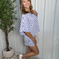 Striped Terry Cloth Set - Blue