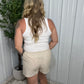 Striped Drawstring Waist Shorts