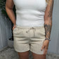 Striped Drawstring Waist Shorts